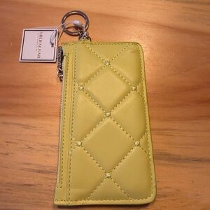 Shiraleah Yellow Quilted Zip Keychain Wallet